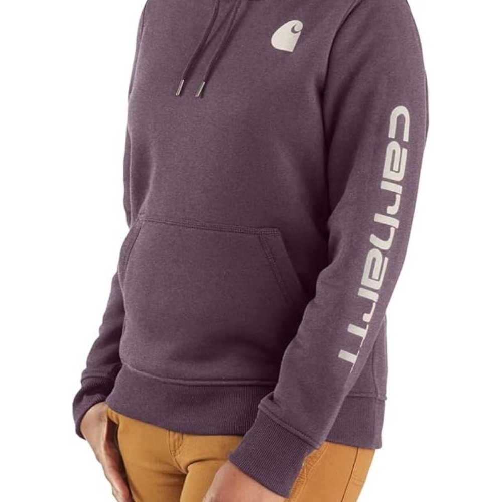WOMEN'S RELAXED FIT MIDWEIGHT LOGO SLEEVE GRAPHIC HOODIE XL